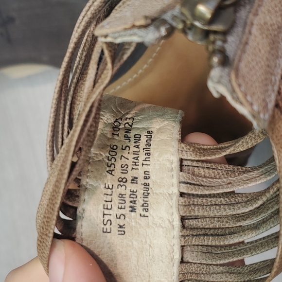 J.Shoes Estelle Gladiator Sandals Flats Side Zip shoes sz 7.5 - Picture 10 of 10